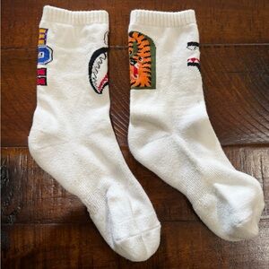 BAPE White Graphic Men's Socks
